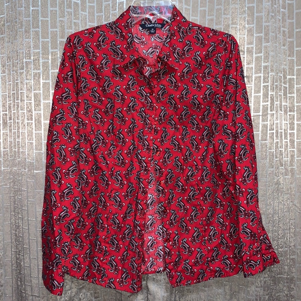 Chadwicks Red with paisley